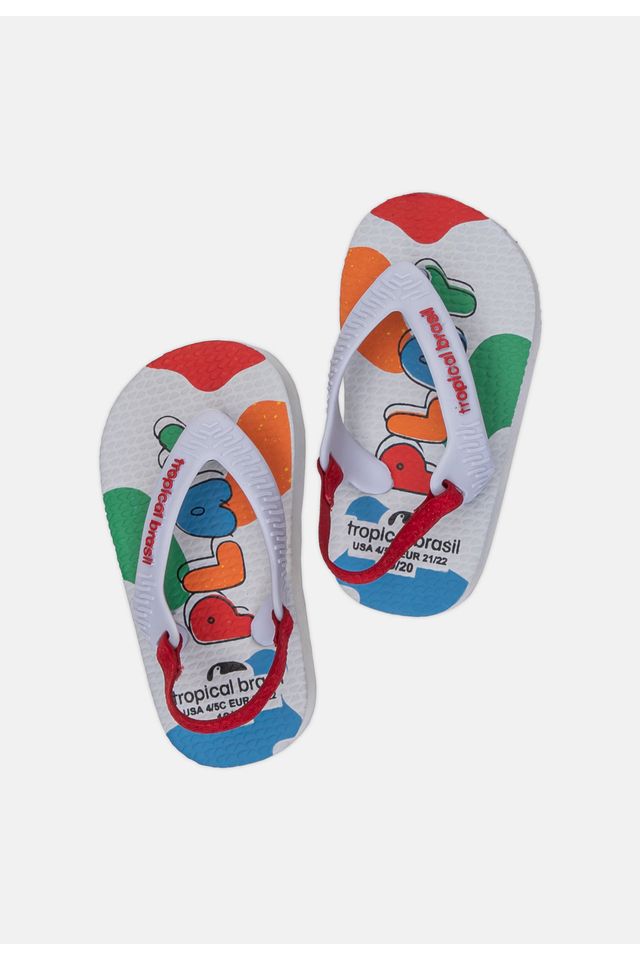Chinelo-Tropical-Brasil-Baby-Branco