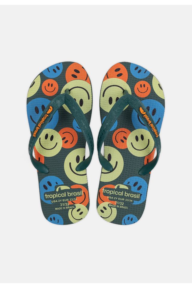 Chinelo-Tropical-Brasil-Infantil-Verde-Militar