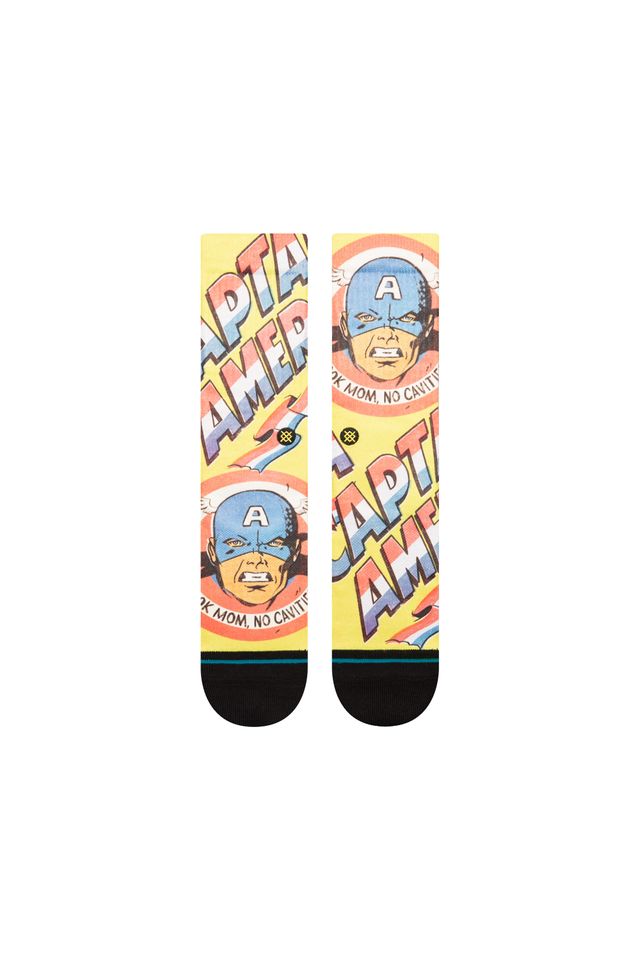 Meia-Stance-Collab-Marvel-No-Cavities-Amarela