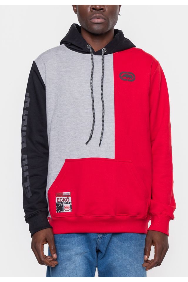 Moletom-Ecko-Masculino-Cut-New-Cinza-C--Vermelho