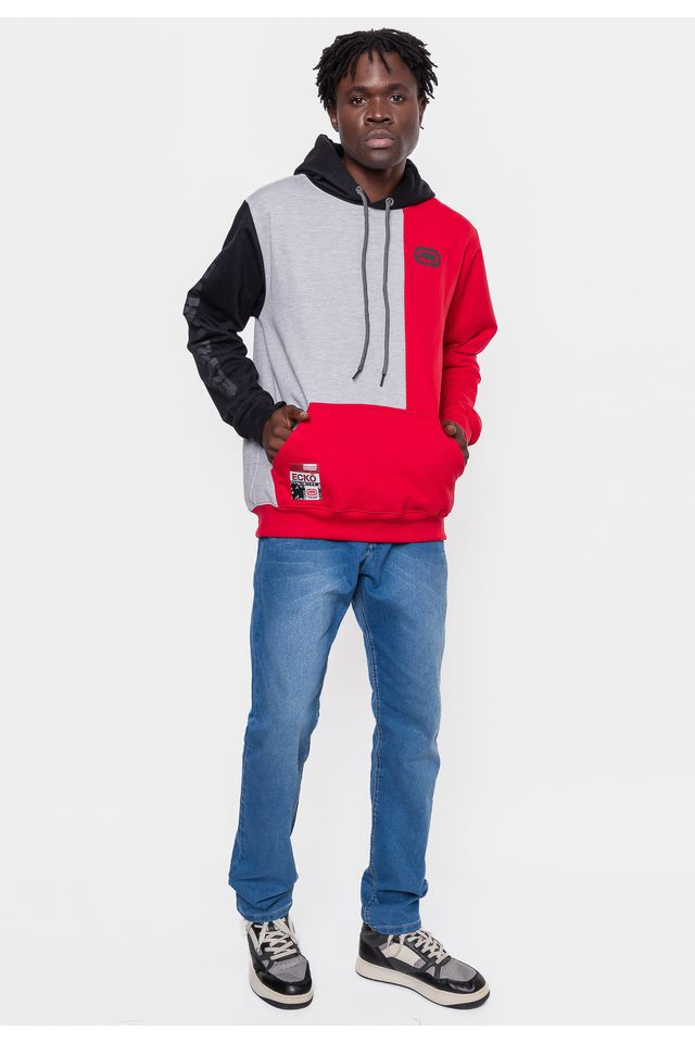 Moletom-Ecko-Masculino-Cut-New-Cinza-C--Vermelho