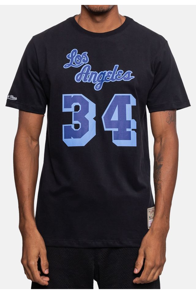 Camiseta-Mitchell---Ness-Los-Angeles-Lakers-Shaquille-O-neal-Preta