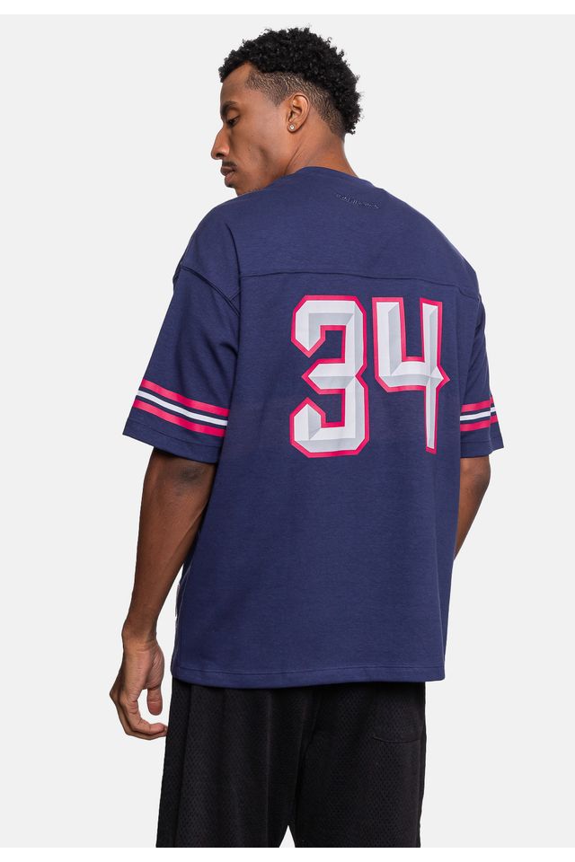 Camiseta-Mitchell---Ness-Oversize-Houston-Rockets-Azul-Marinho