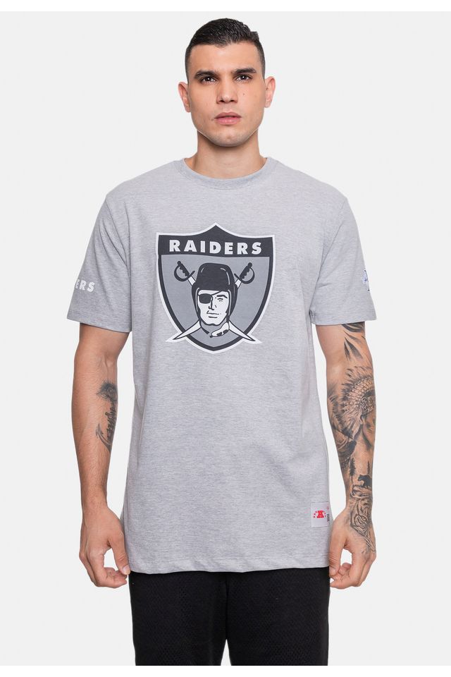 Camiseta-Mitchell---Ness-Las-Vegas-Raiders-Team-Original-Cinza-Mescla