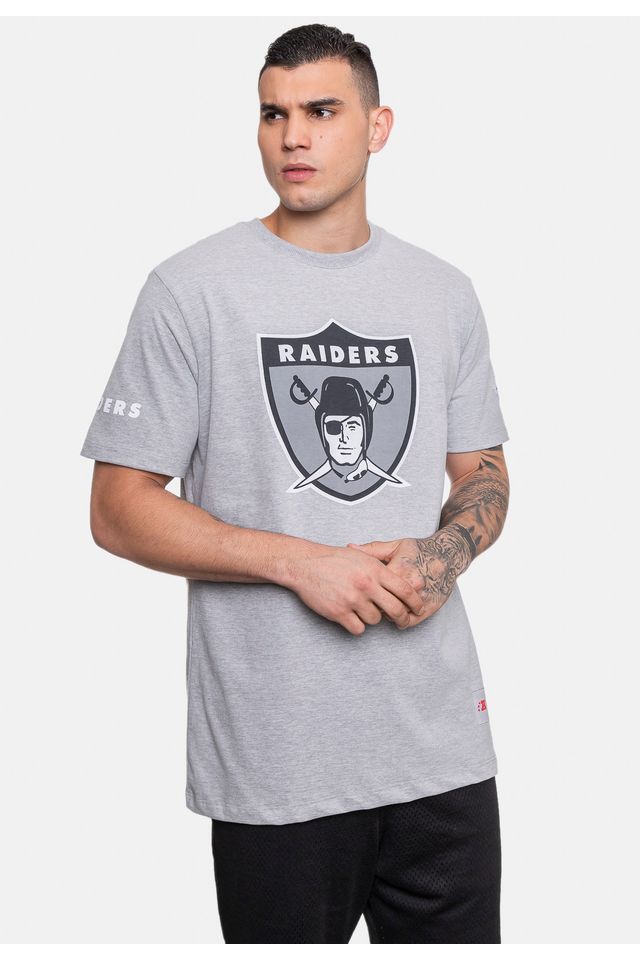 Camiseta-Mitchell---Ness-Las-Vegas-Raiders-Team-Original-Cinza-Mescla