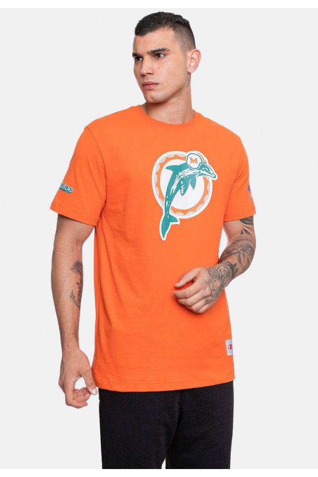 Camiseta-Mitchell---Ness-Miami-Dolphins-Team-Original-Laranja