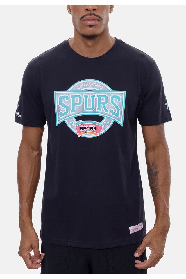 Camiseta-Mitchell---Ness-Team-Star-San-Antonio-Spurs-Preta