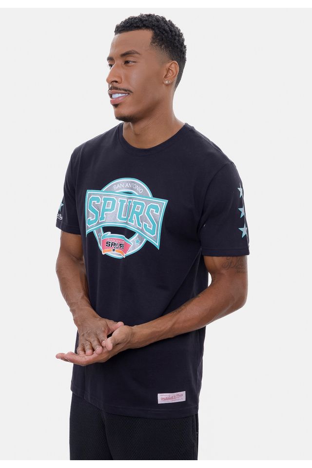 Camiseta-Mitchell---Ness-Team-Star-San-Antonio-Spurs-Preta