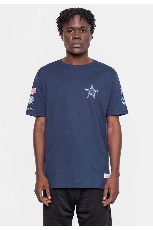 Camiseta-Mitchell---Ness-Masculina-NFL-Superbowl-Champ-Dallas-Cowboys-Azul-Marinho