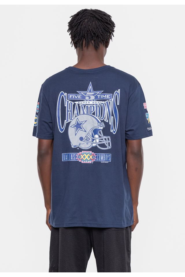 Camiseta-Mitchell---Ness-Masculina-NFL-Superbowl-Champ-Dallas-Cowboys-Azul-Marinho