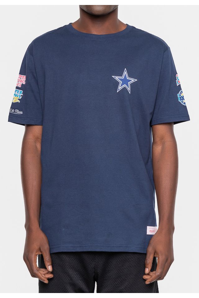 Camiseta-Mitchell---Ness-Masculina-NFL-Superbowl-Champ-Dallas-Cowboys-Azul-Marinho
