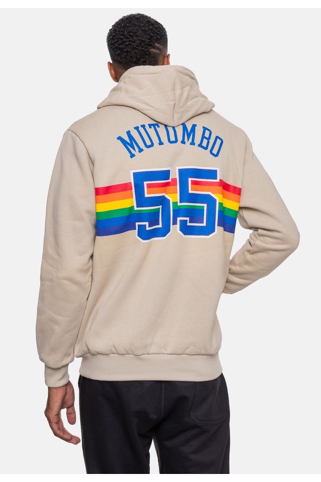 Moletom-Mitchell---Ness-Canguru-Denver-Nuggets-Dikembe-Mutombo-Bege