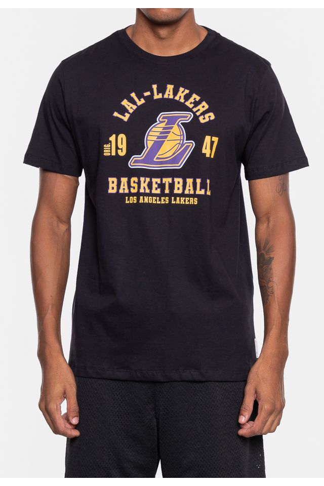Camiseta-NBA-Masculina-Town-Los-Angeles-Lakers-Preta