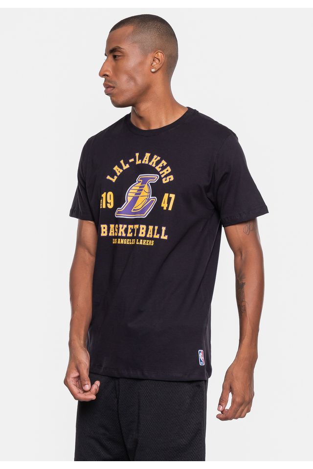 Camiseta-NBA-Masculina-Town-Los-Angeles-Lakers-Preta