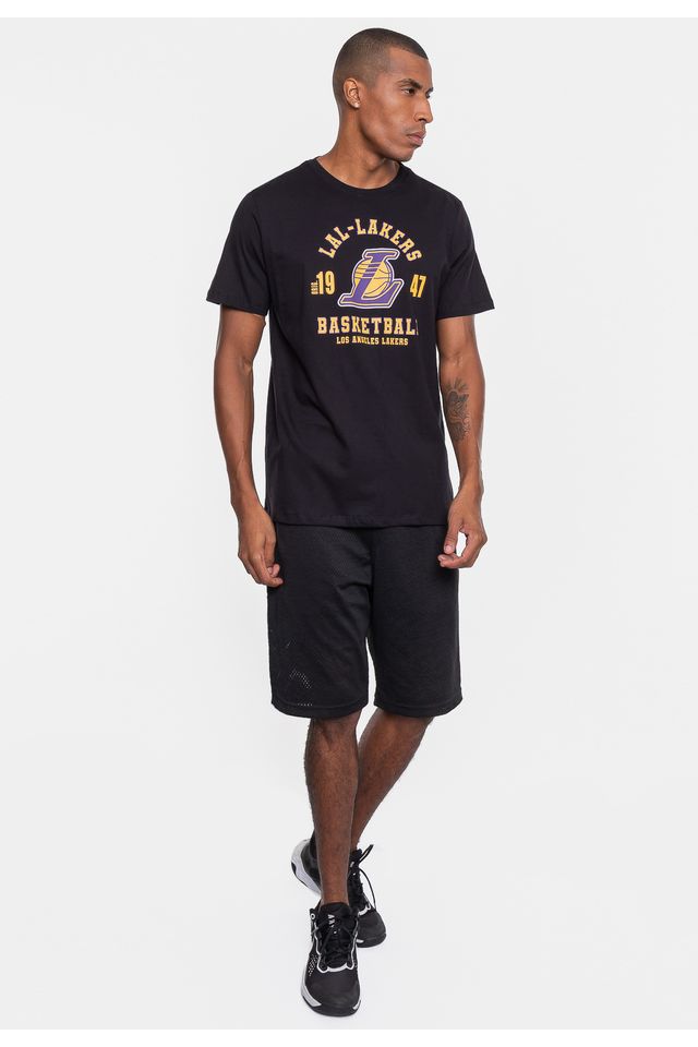 Camiseta-NBA-Masculina-Town-Los-Angeles-Lakers-Preta