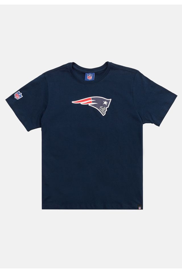 Camiseta-NFL-Juvenil-New-England-Patriots-Azul-Marinho