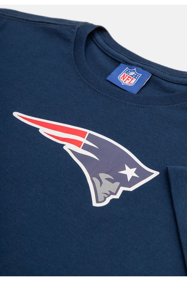 Camiseta-NFL-Juvenil-New-England-Patriots-Azul-Marinho