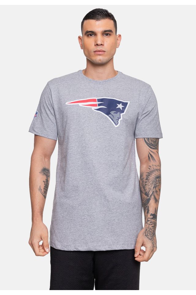 Camiseta-NFL-Masculina-New-England-Patriots-Cinza-Mescla