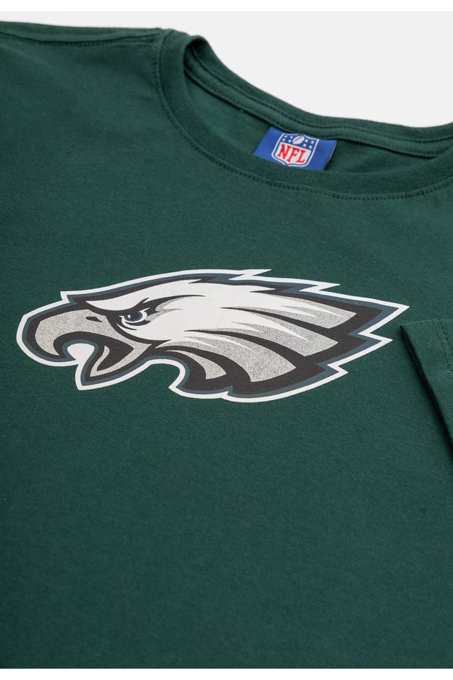Camiseta-NFL-Juvenil-Philadelphia-Eagles-Logo-Verde-Sea