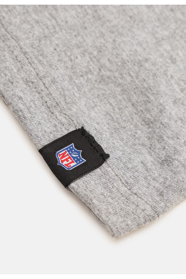 Camiseta-NFL-Juvenil-Philadelphia-Eagles-Logo-Cinza-Mescla