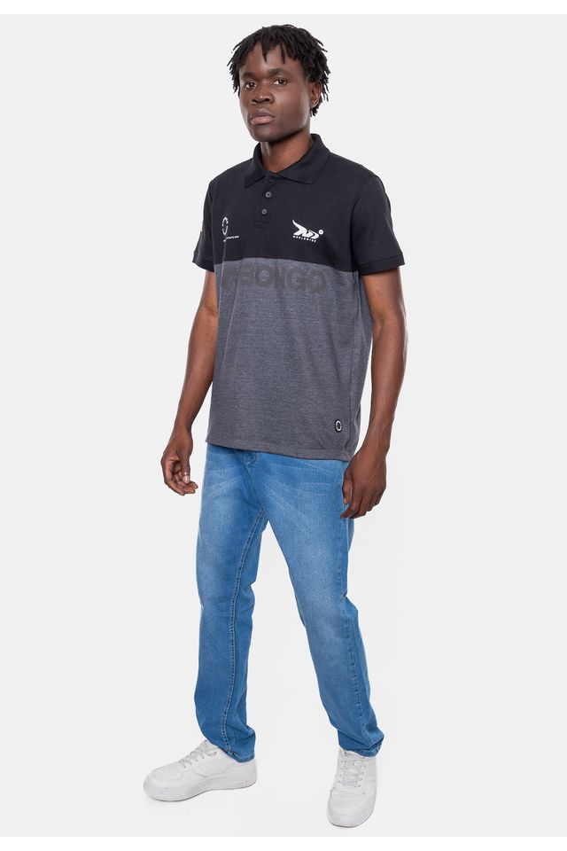 Camisa-Onbongo-Polo-Piquet-Masculina-Beam-Preta-Mescla