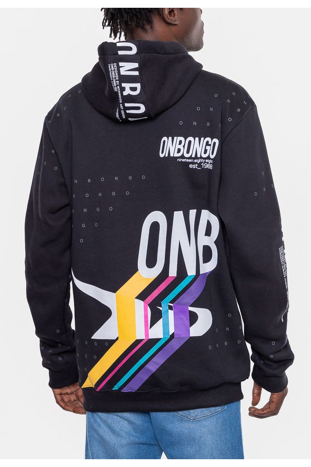 Moletom-Onbongo-Canguru-Colors-Preto