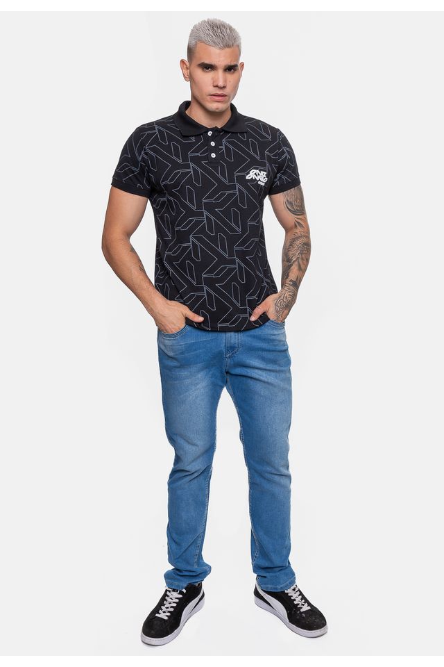 Camisa-Onbongo-Polo-Piquet-Masculina-Power-Preta