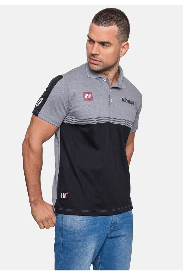 Camisa-Onbongo-Polo-Cinza