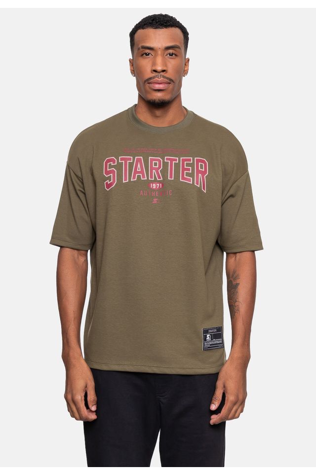 Camiseta-Starter-Since-Oversized-Verde-Militar Camiseta-Starter-Since-Oversized-Verde-Militar