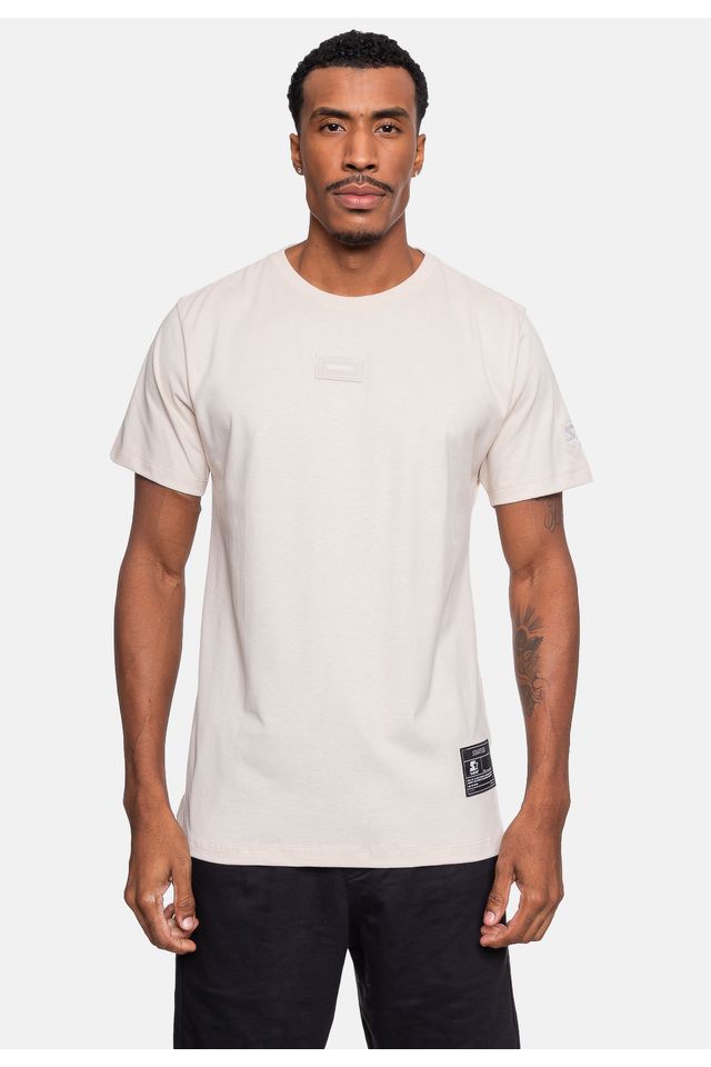 Camiseta-Starter-Logo-Bege-Dente-de-Leao