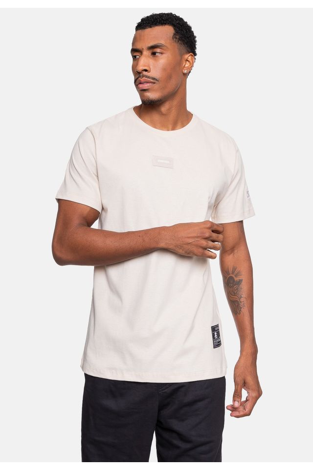Camiseta-Starter-Logo-Bege-Dente-de-Leao
