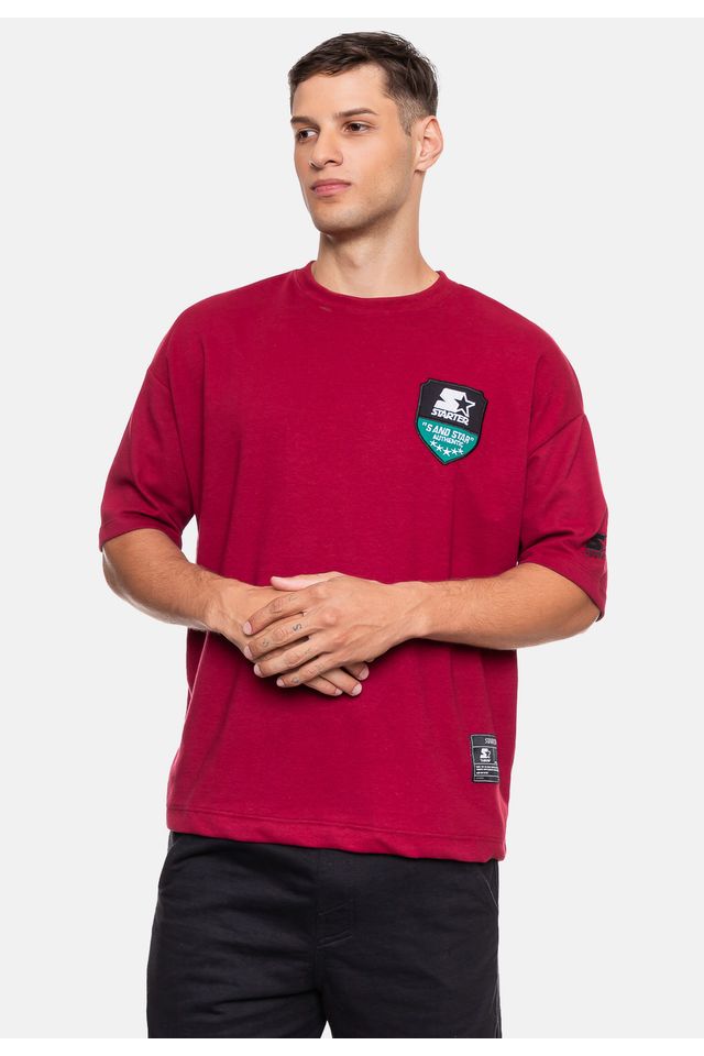 Camiseta-Starter-Oversized-Coat-Vinho