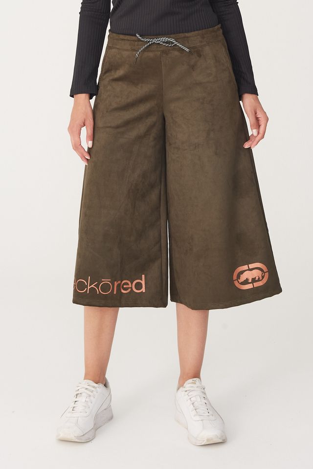 Calca-Ecko-Feminina-Pantacourt-Verde-Militar Calca-Ecko-Feminina-Pantacourt-Verde-Militar