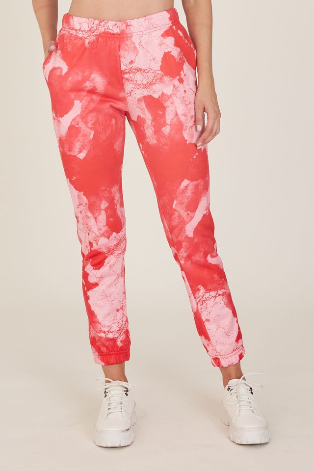 Calca-Onbongo-Feminina-Moletom-Tie-Dye-Vermelha-Mescla Calca-Onbongo-Feminina-Moletom-Tie-Dye-Vermelha-Mescla