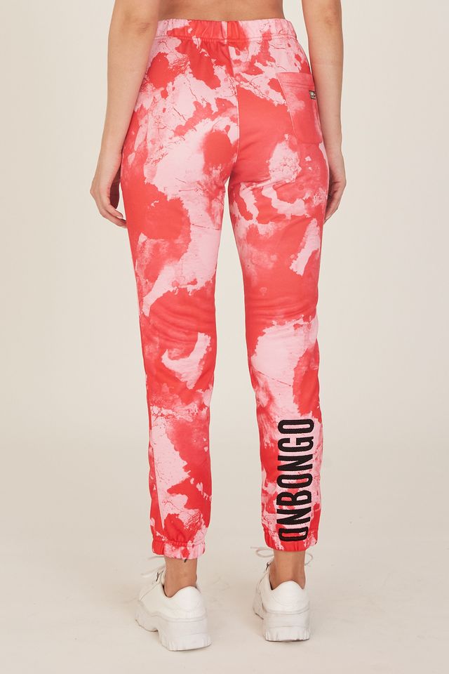 Calca-Onbongo-Feminina-Moletom-Tie-Dye-Vermelha-Mescla