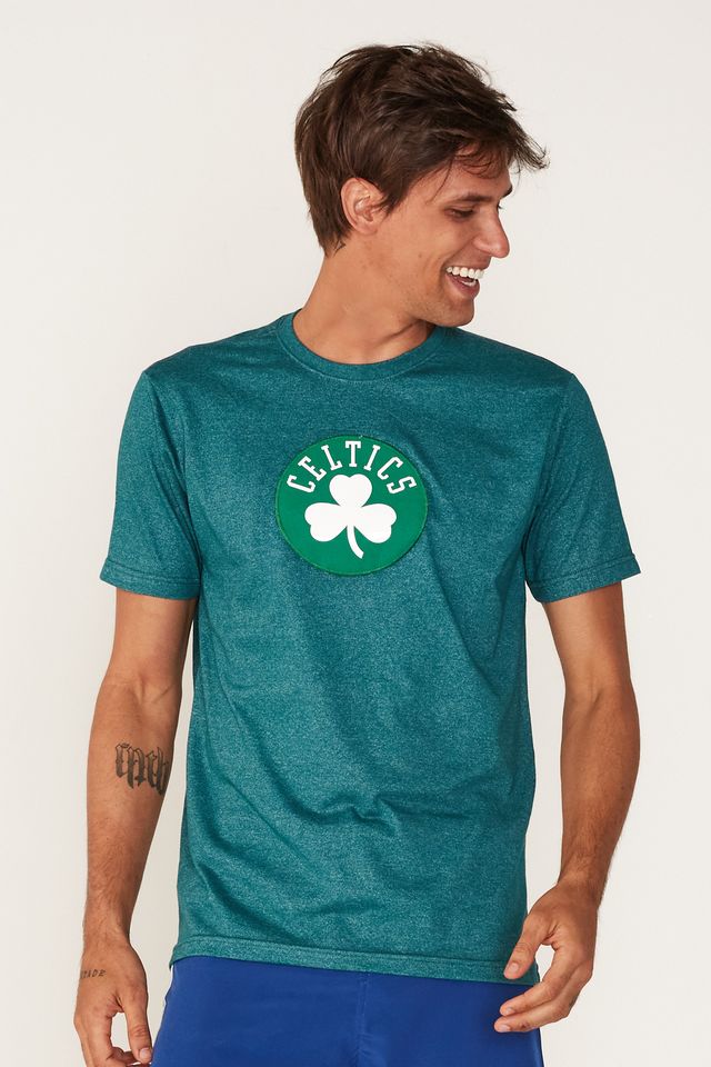 Camiseta-NBA-Especial-Boston-Celtics-Casual-Azul-Petroleo-Mescla