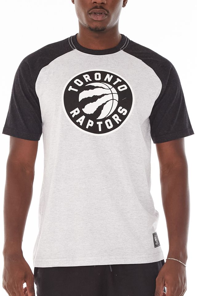 Camiseta-NBA-Raglan-Toronto-Raptors-Cinza-Mescla