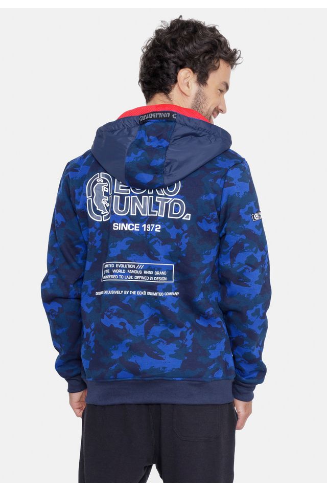 Moletom-Ecko-Aberto-Com-Capuz-Camuflado-Azul-Marinho
