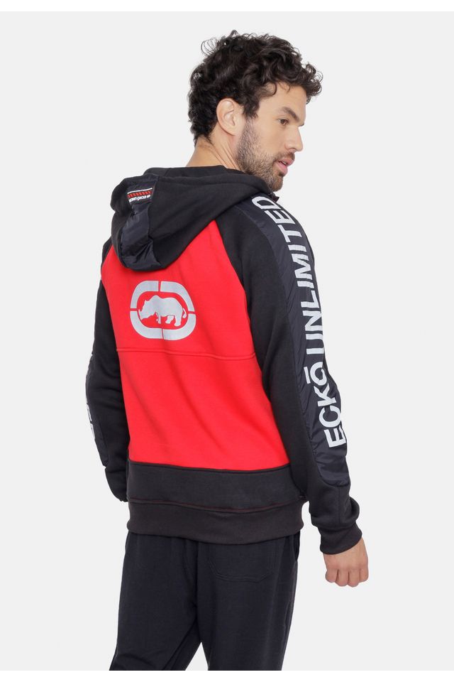 Moletom-Ecko-Aberto-Com-Capuz-Vermelho
