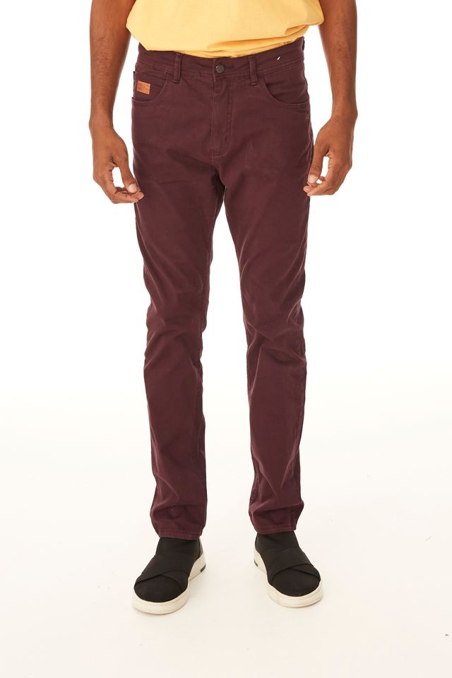 Calca-Ecko-Color-Slim-Vinho