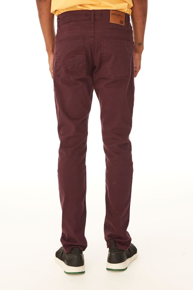 Calca-Ecko-Color-Slim-Vinho