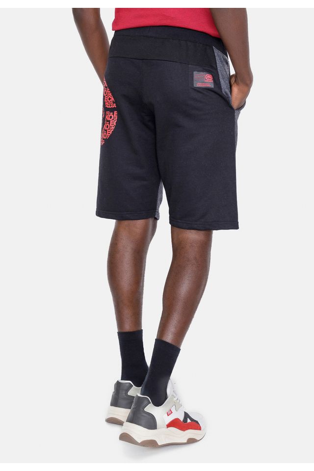 Bermuda-Ecko-Moletom-Cinza-Mescla-Escuro Bermuda-Ecko-Moletom-Cinza-Mescla-Escuro