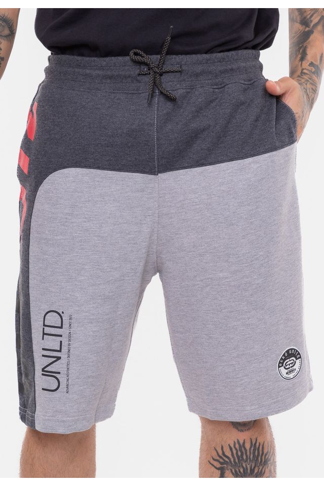 Bermuda-Ecko-Moletom-Road-Cinza-Mescla Bermuda-Ecko-Moletom-Road-Cinza-Mescla