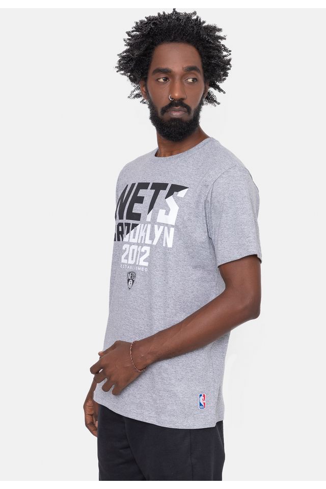 Camiseta-NBA-Spotlight-Brooklyn-Nets-Cinza-Mescla