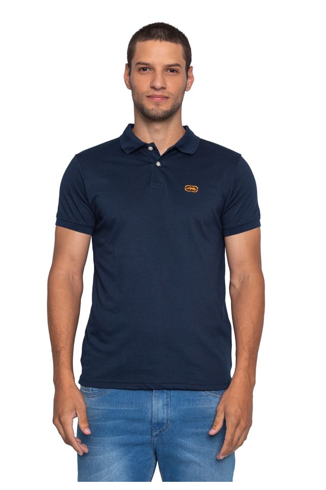 Camisa-Ecko-Polo-Piquet-Azul-Marinho