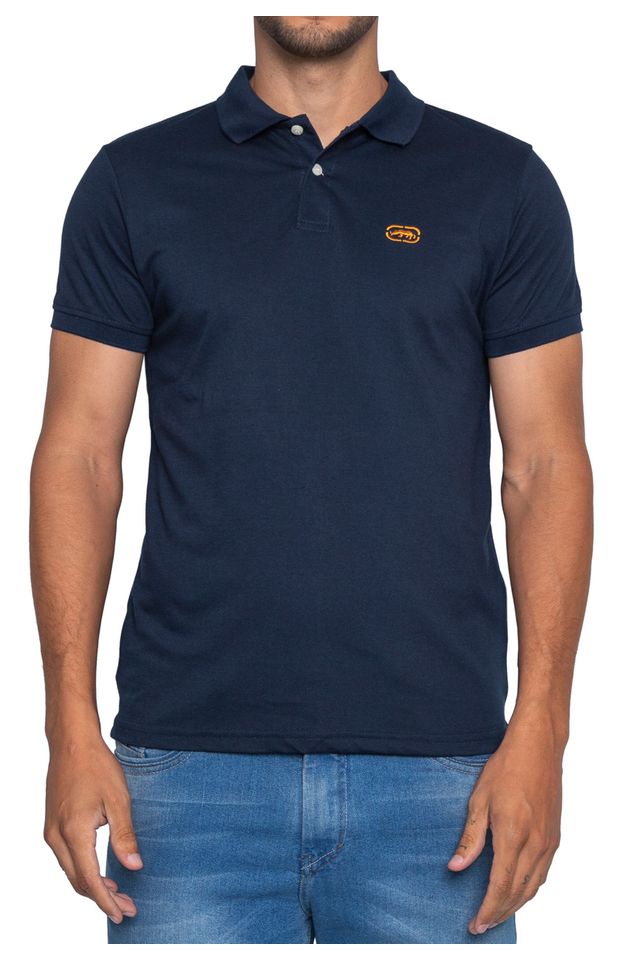 Camisa-Ecko-Polo-Piquet-Azul-Marinho