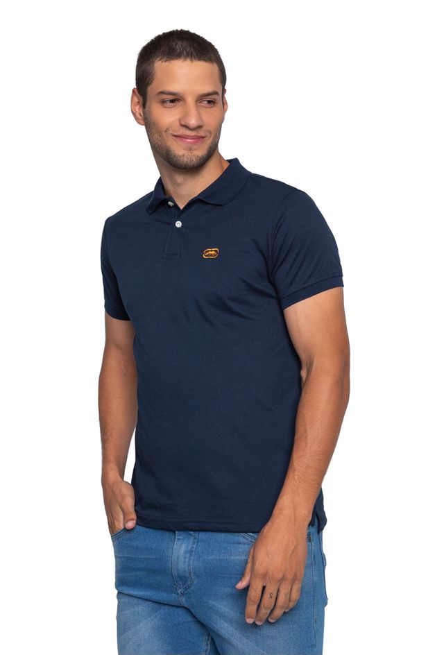 Camisa-Ecko-Polo-Piquet-Azul-Marinho