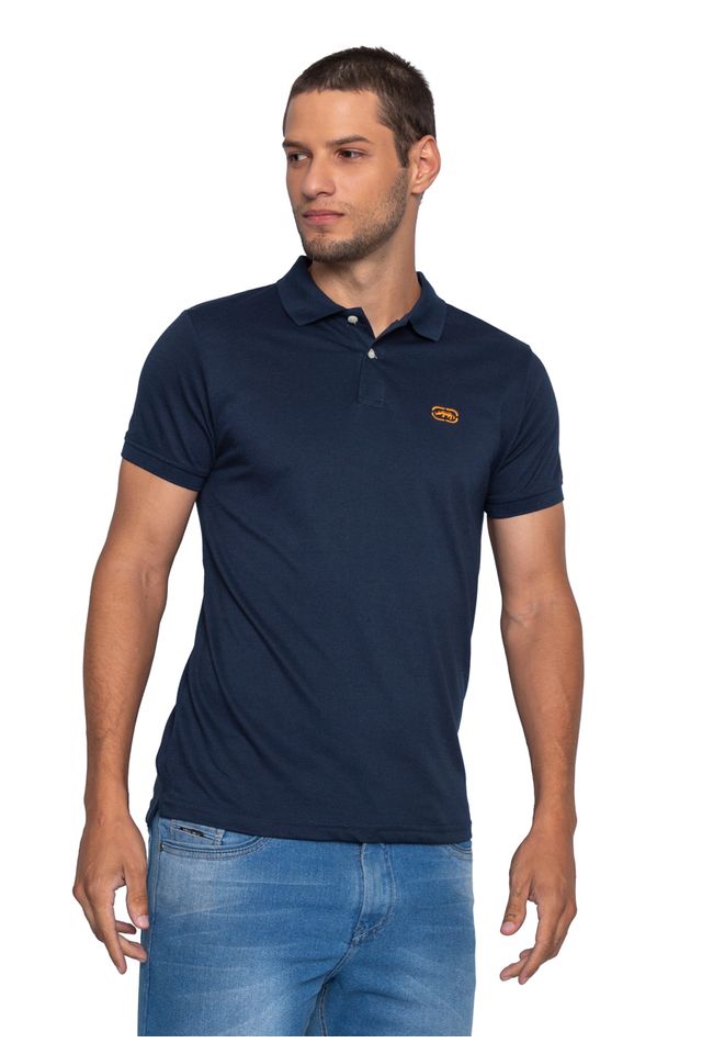 Camisa-Ecko-Polo-Piquet-Azul-Marinho