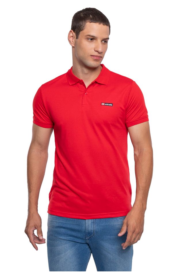 Camisa-Ecko-Polo-Piquet-Vermelha