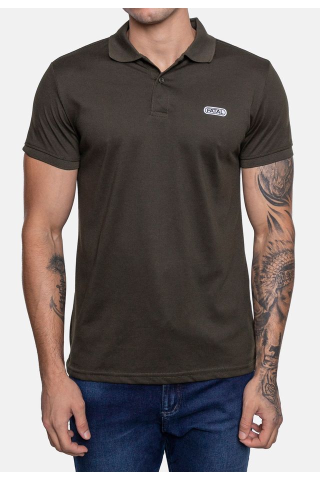 Camisa-Fatal-Polo-Piquet-Verde-Militar